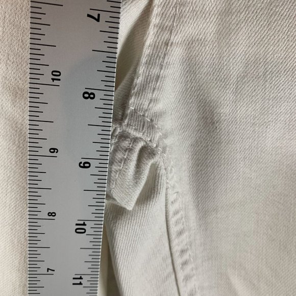 Seven7 Capri Jeans Women's 10 White Stretch 5-Pockets Low-Rise Straight Leg 7913 - Picture 7 of 9